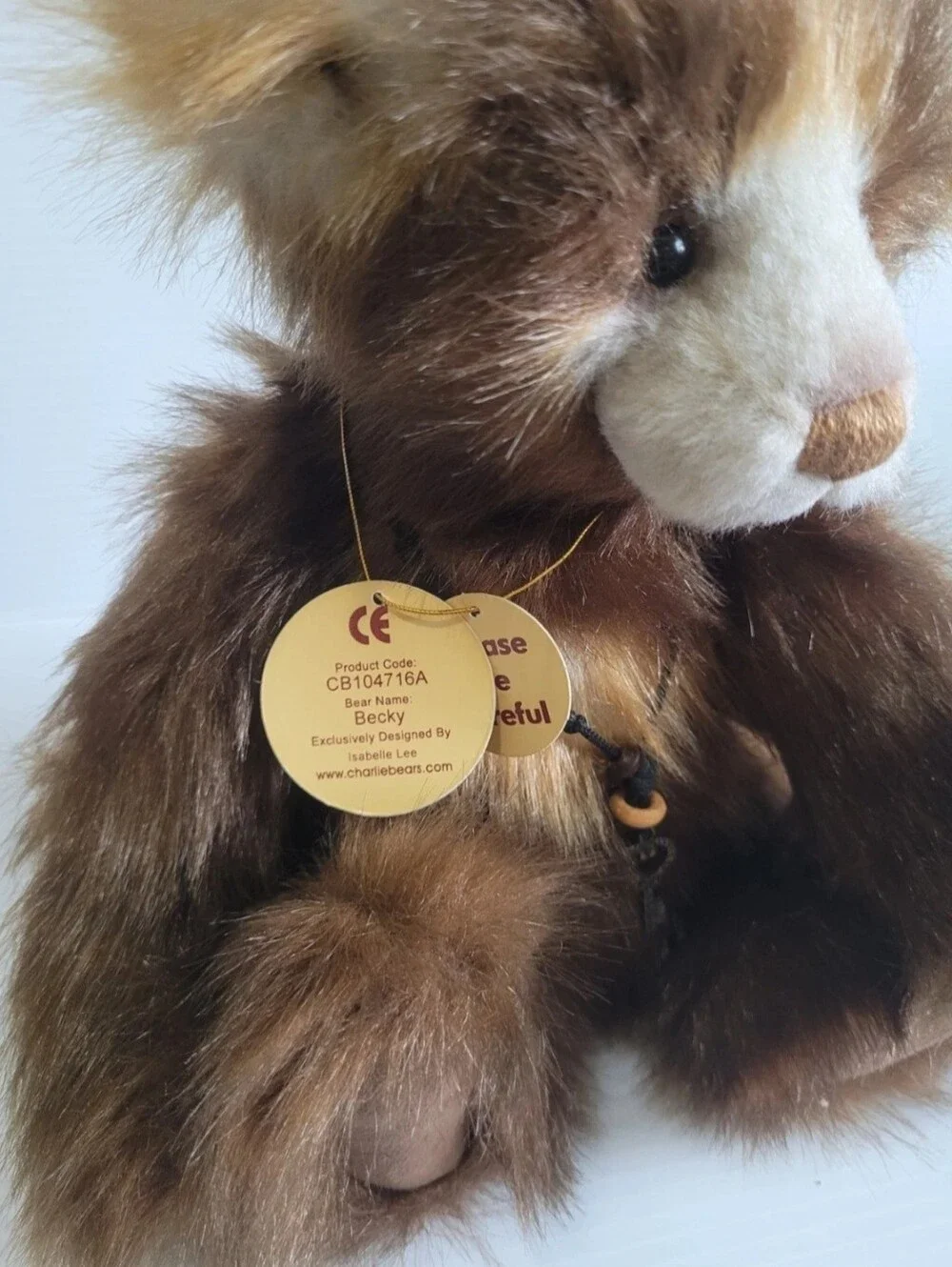 Charlie Bears Becky Teddy Bear -CB 104716A W/ Tags Great Condition.